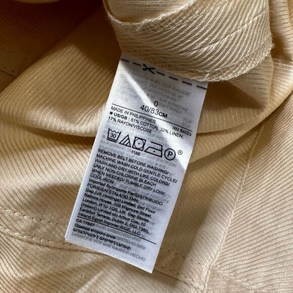 Banana Republic Belted Button Down Khaki Mini Skirt Size 0 - Picture 7 of 9